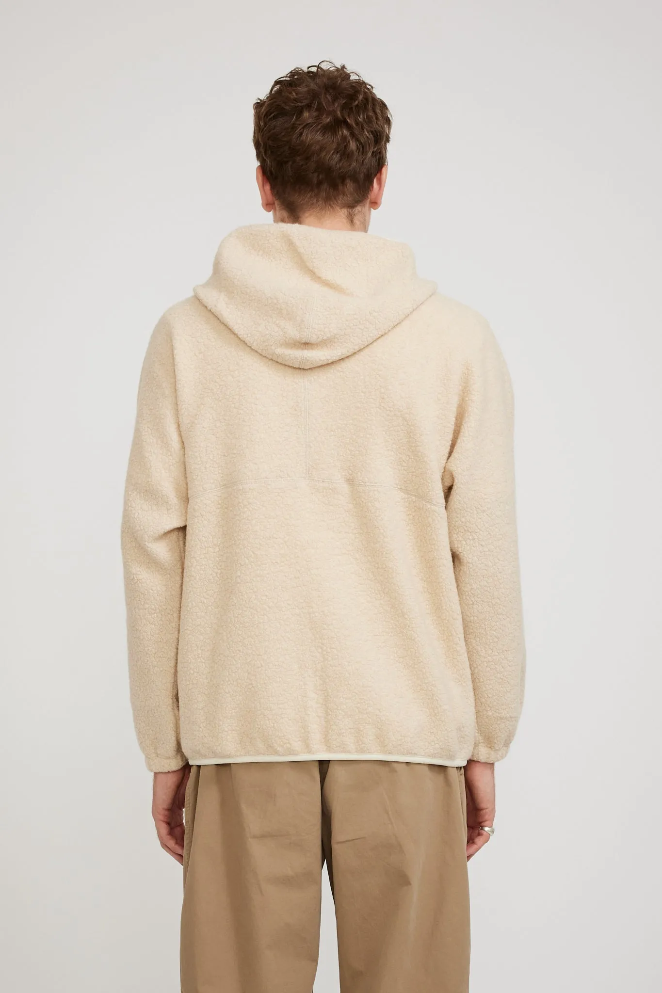 Leo Wool Fleece Zip Hoodie Natural