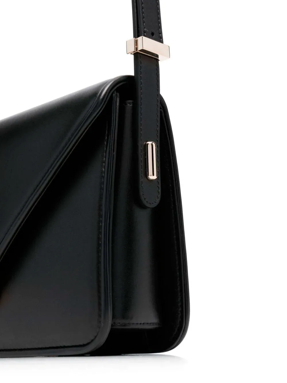 Letter leather shoulder bag