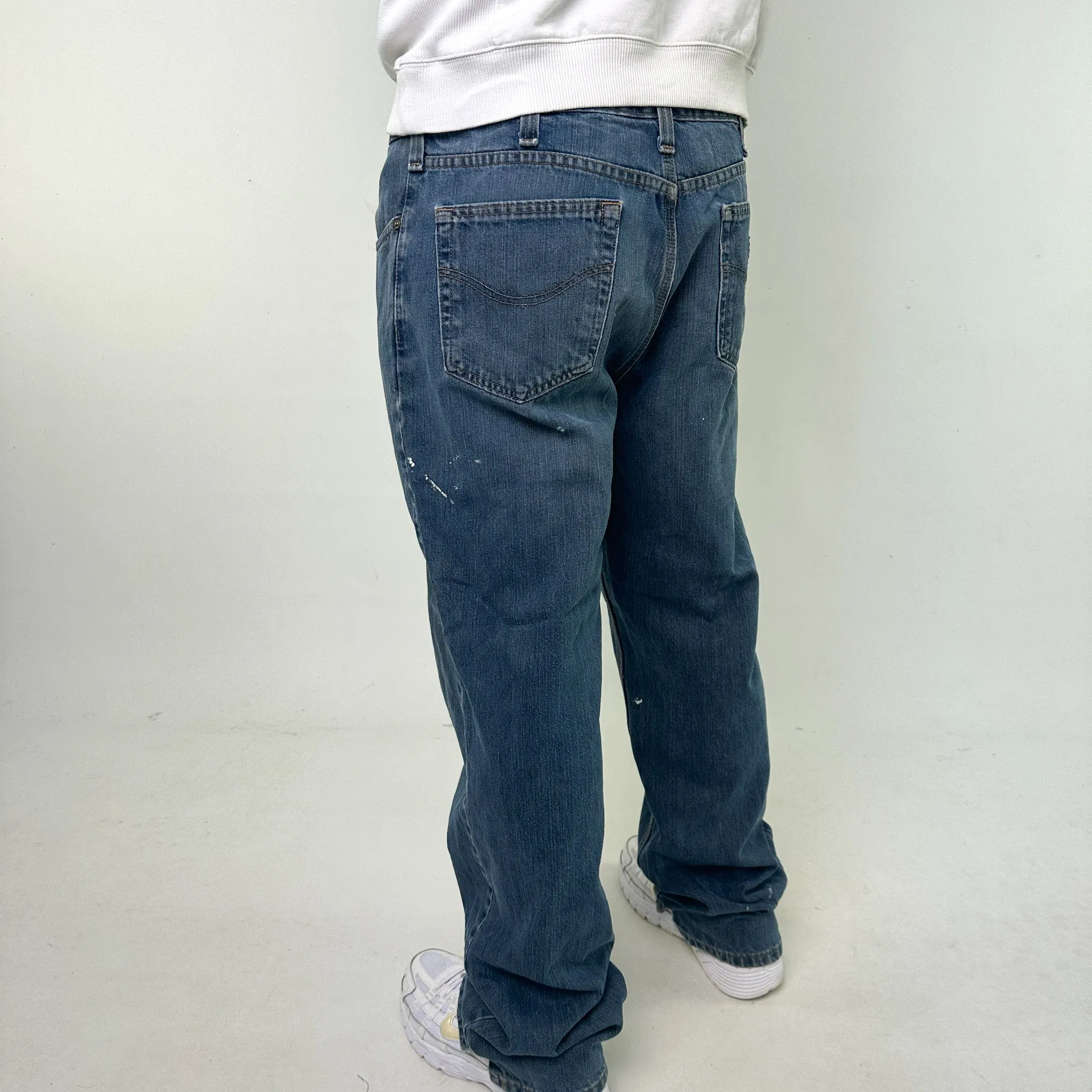 Light Blue Denim 90s Carhartt Cargo Skater Trousers Pants Jeans (36x34)