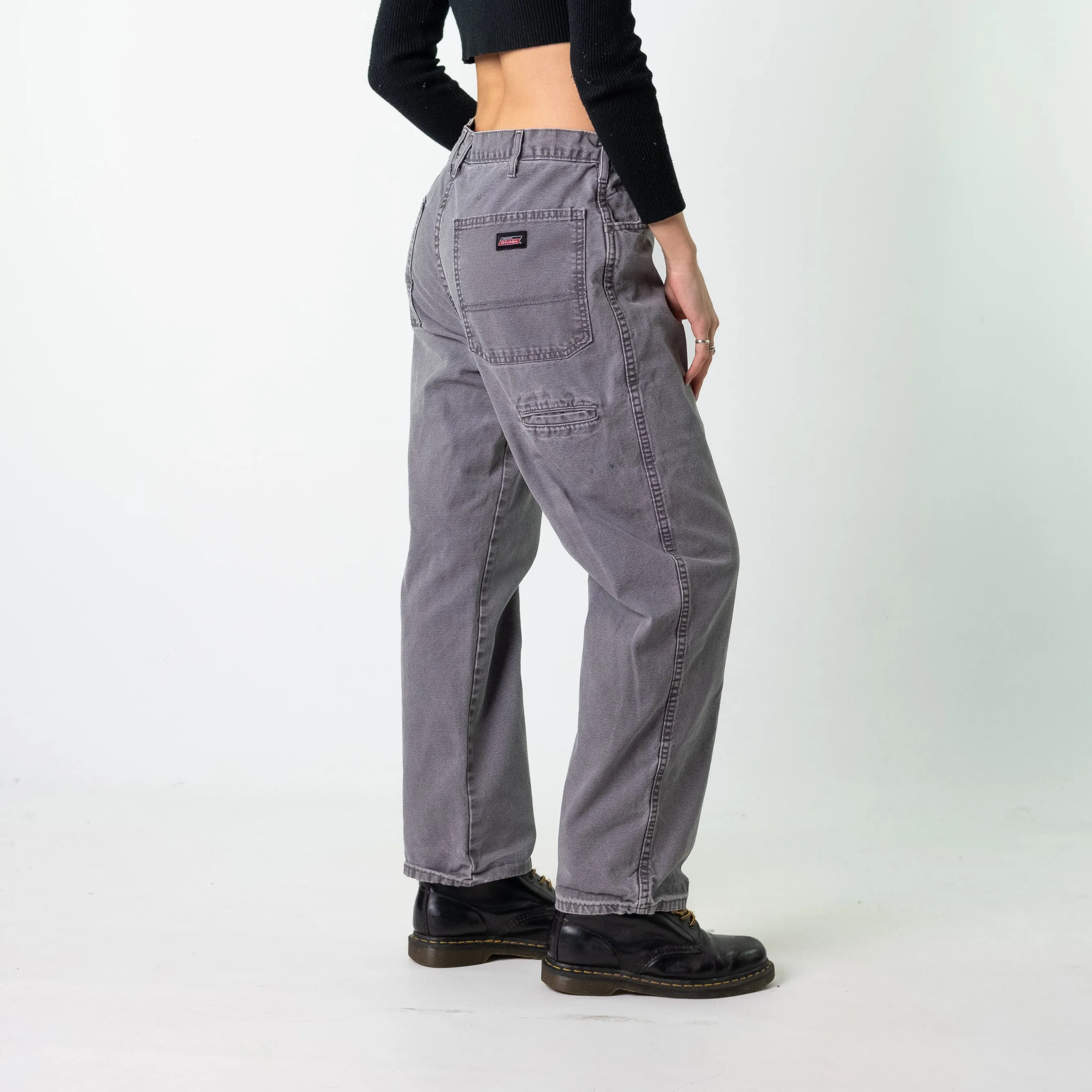 Light Grey 90s Dickies  Cargo Skater Trousers Pants Jeans (32x30)