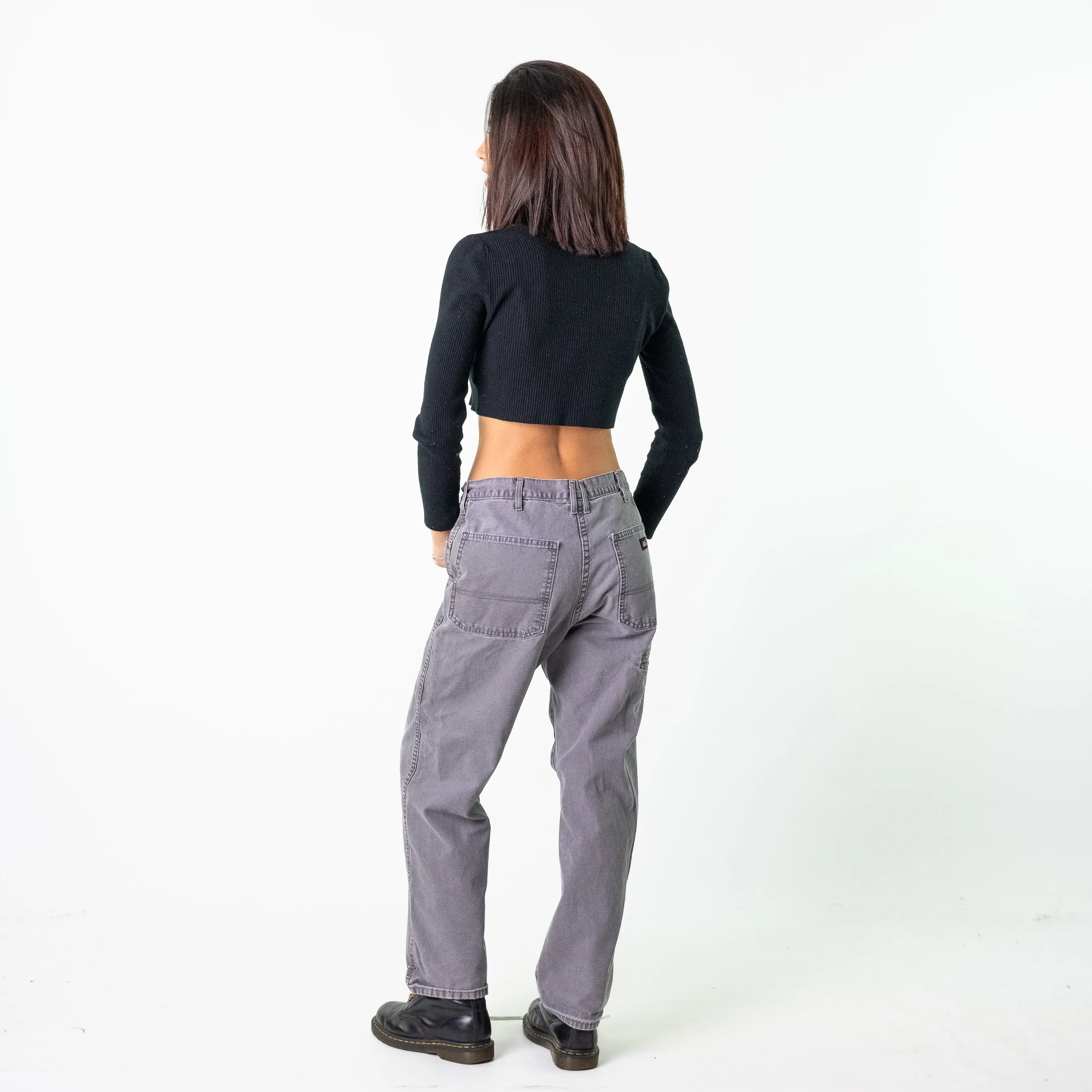 Light Grey 90s Dickies  Cargo Skater Trousers Pants Jeans (32x30)