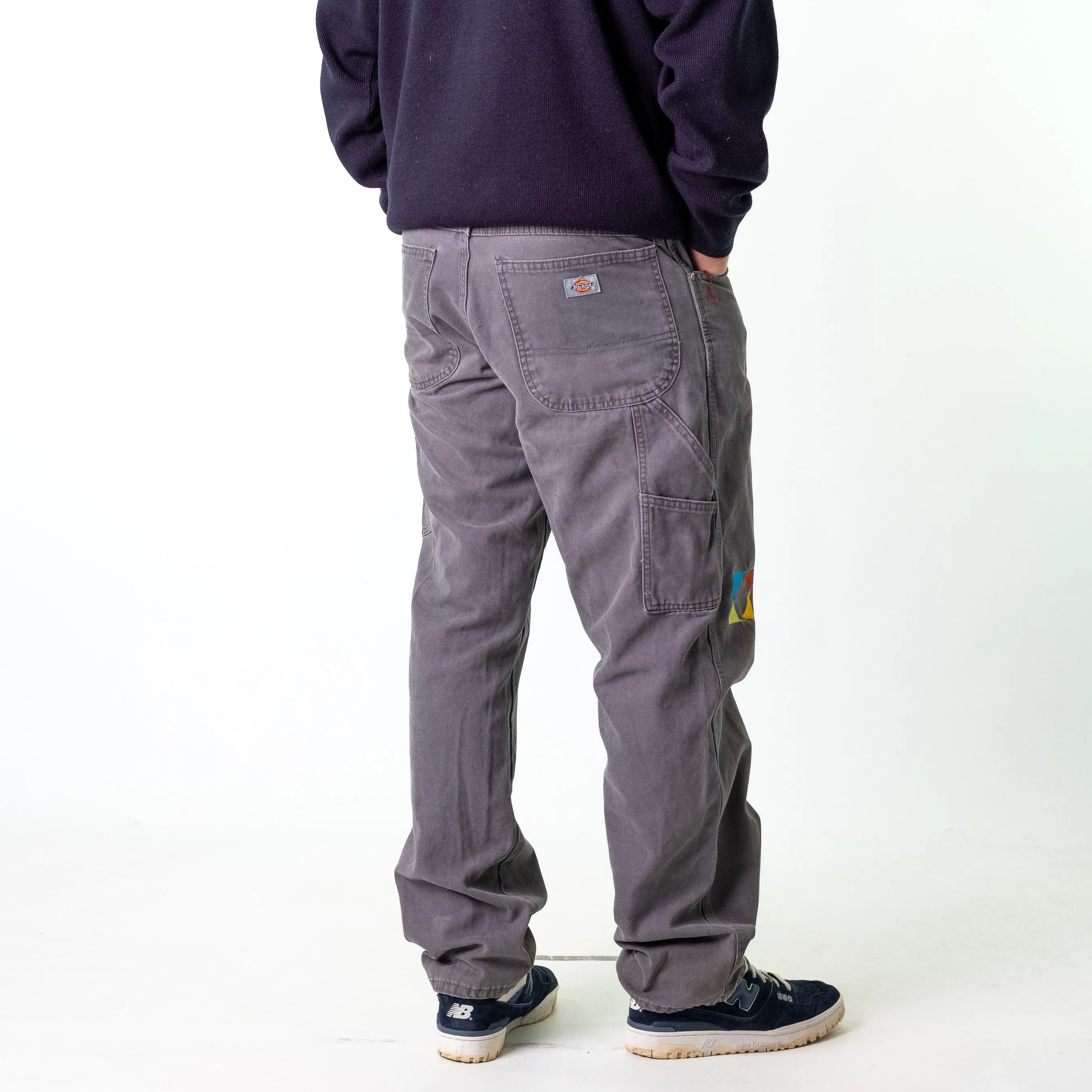 Light Grey 90s Dickies  Cargo Skater Trousers Pants Jeans (34x33)