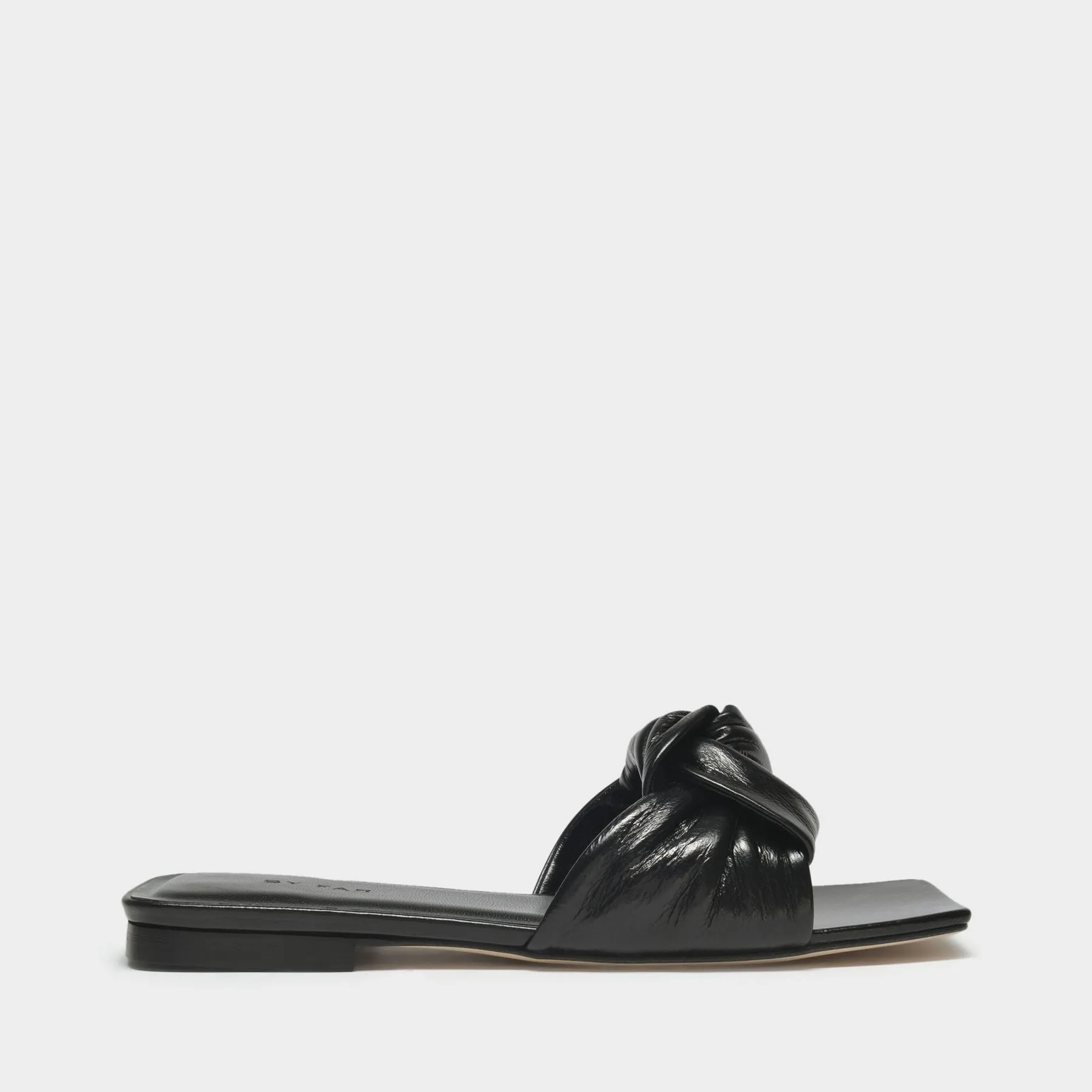 Lima Sandals in Black Smooth Leather