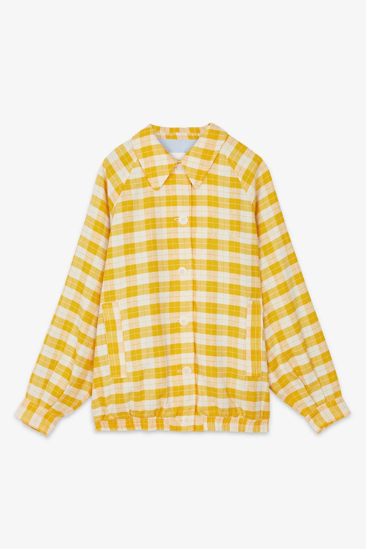 Linen blend shirt jacket