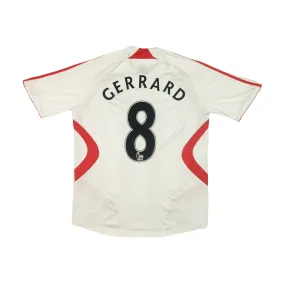 Liverpool Gerrard Adidas 2007/2008 Away Vintage Football Shirt (L)