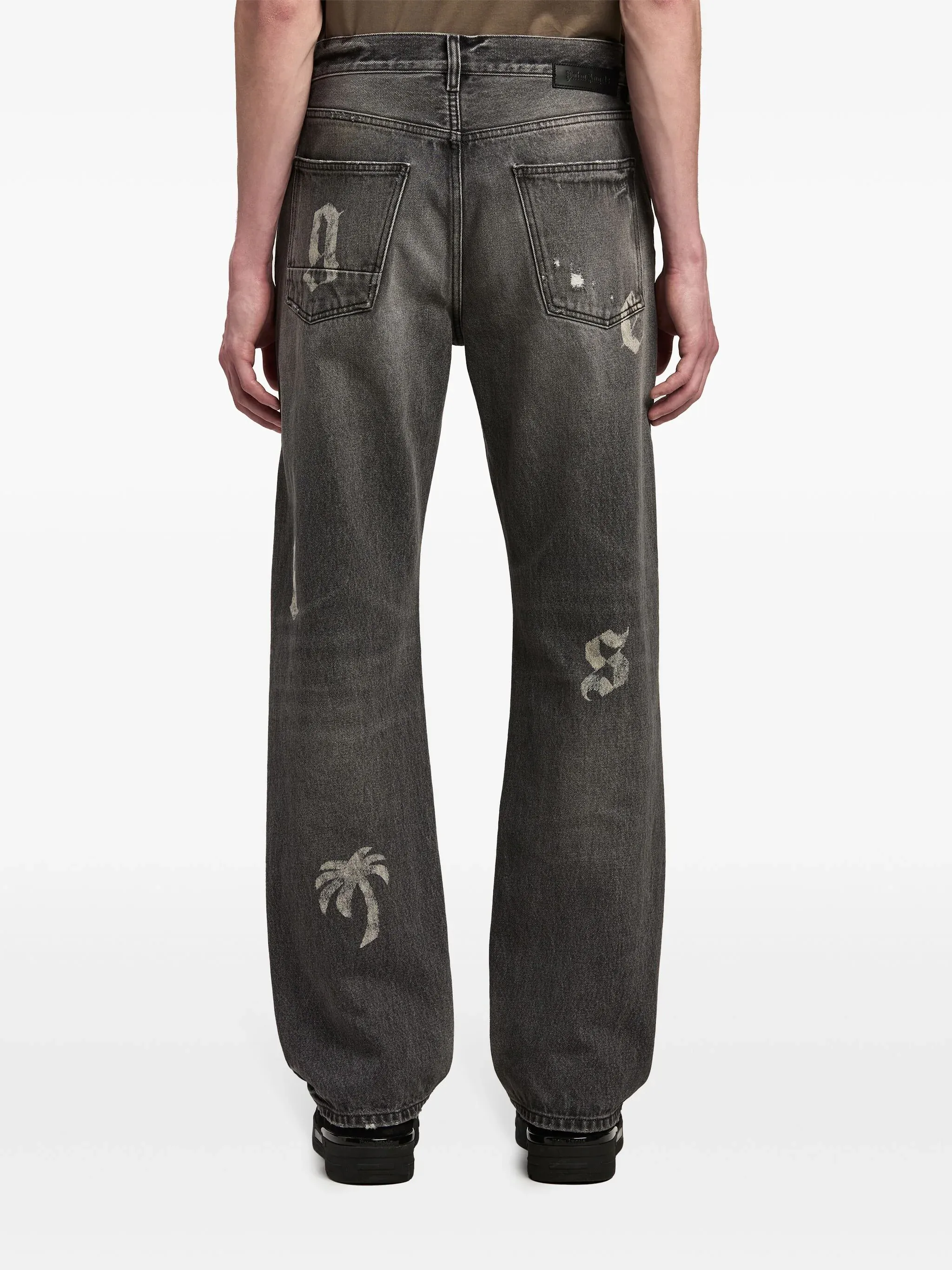 logo-patch 5 pockets loose jeans