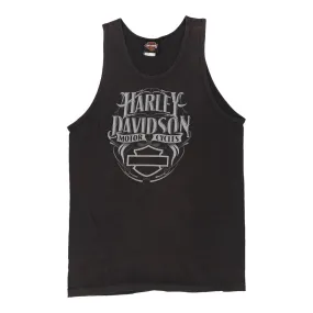 Los Angeles California Harley Davidson Graphic Vest - Medium Black Cotton