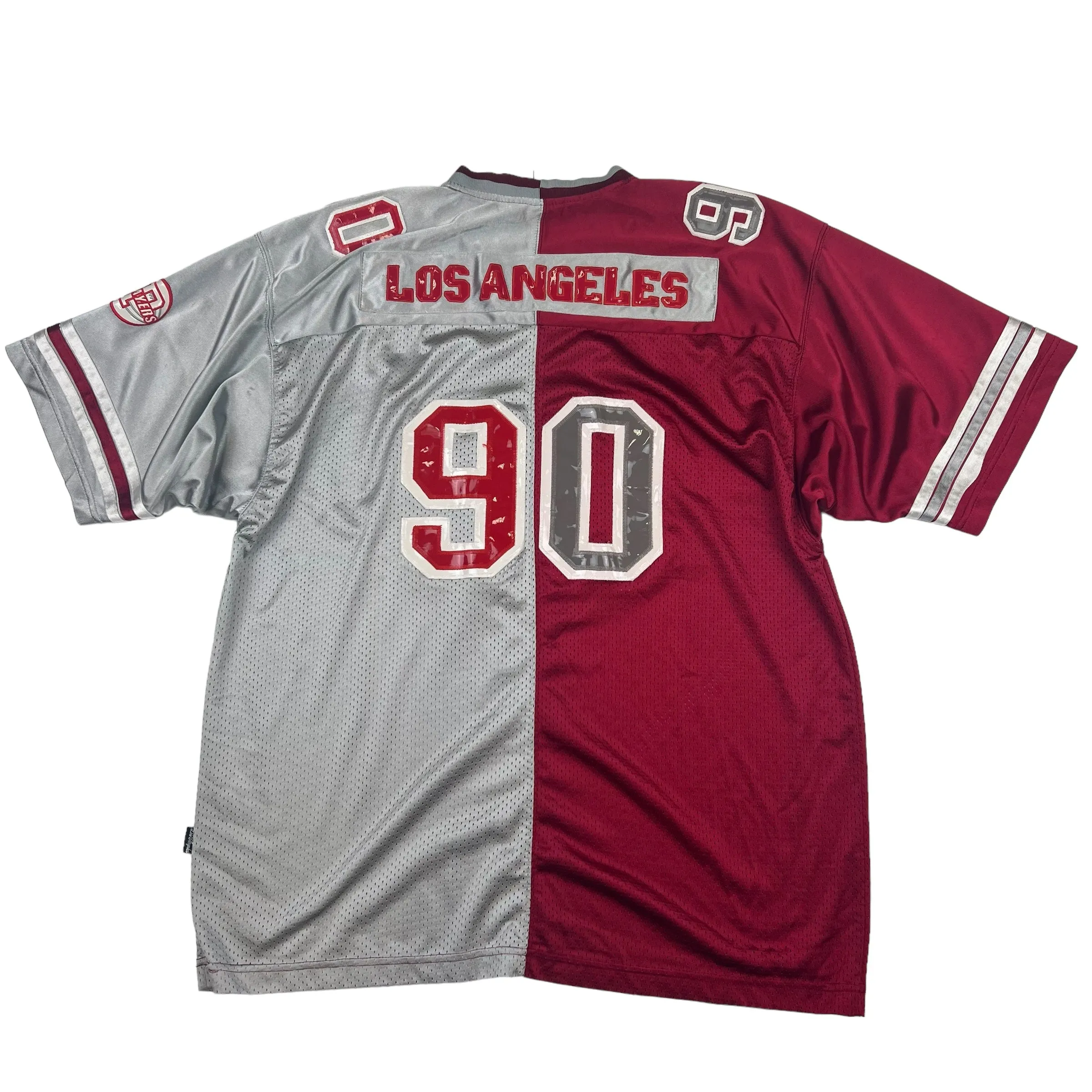 Los Angeles Two-Tone American Football Jersey Maroon Grey