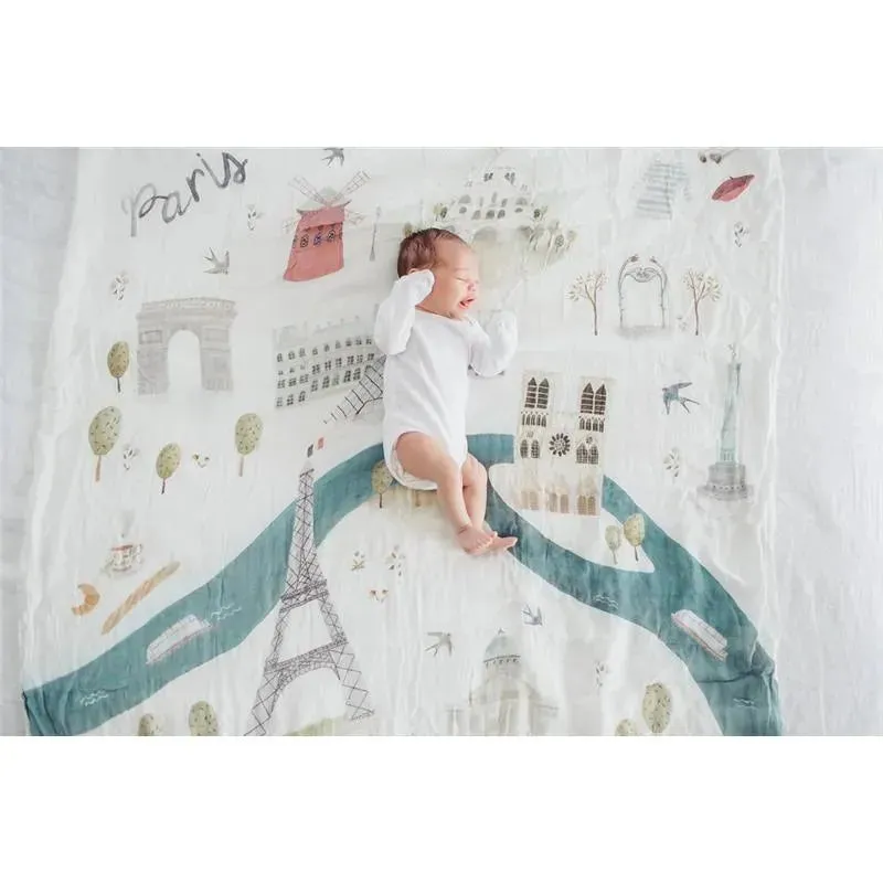 Loulou Lollipop - Muslin Quilt Blanket - Paris