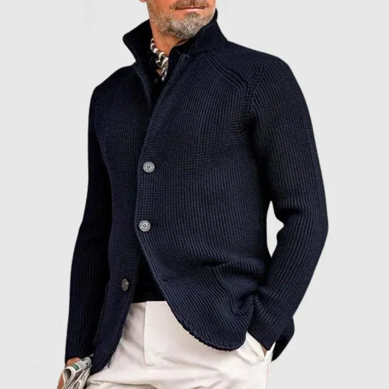 légant cardigan pour hommes avec patte de boutonnage