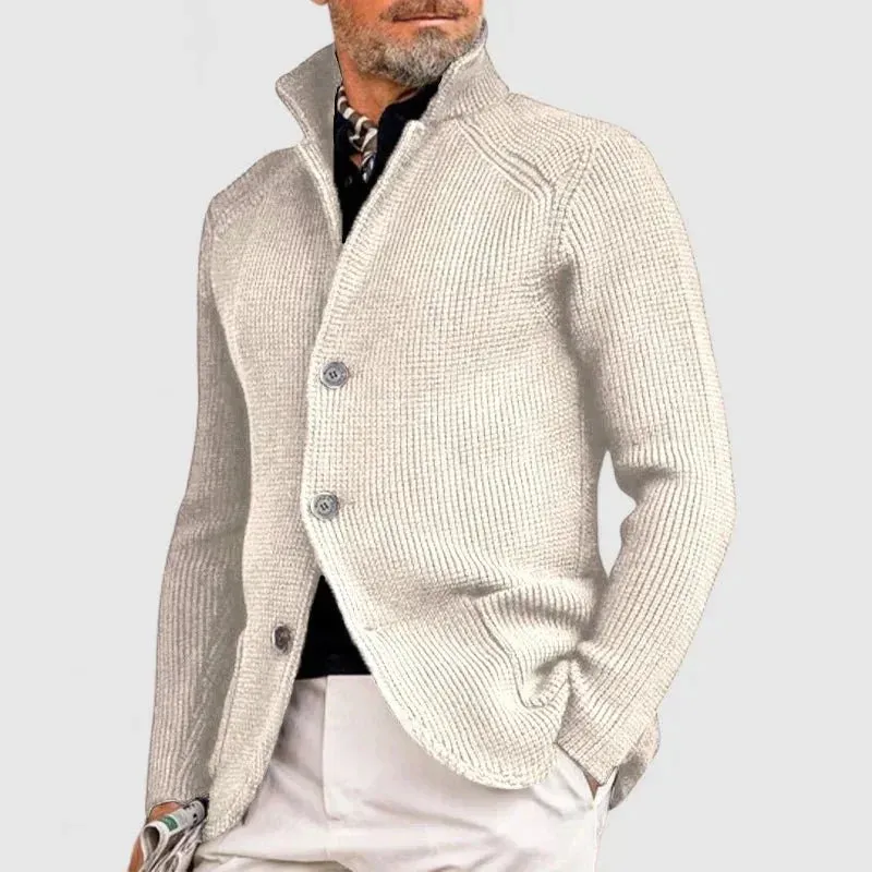 légant cardigan pour hommes avec patte de boutonnage