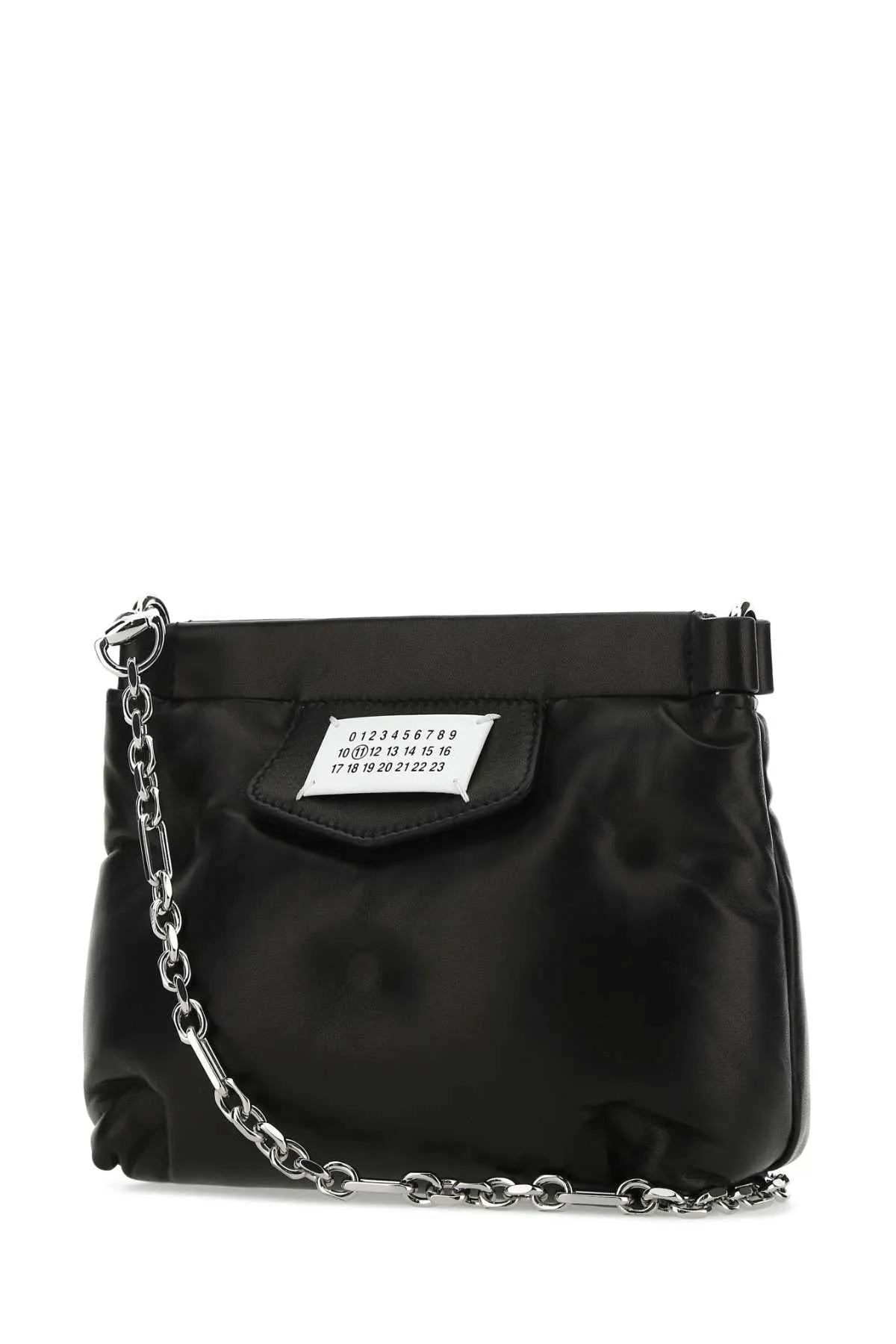 Maison Margiela Black Nappa Leather Glam Slam Red Carpet Clutch