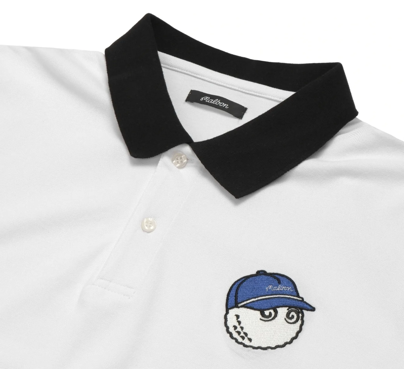 Malbon Golf  |Plain Short Sleeves Logo Polos