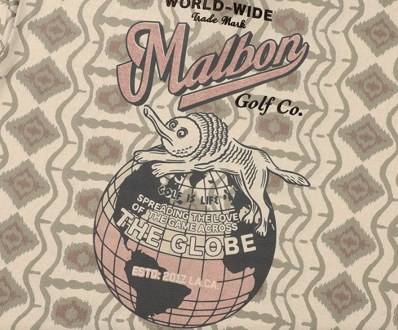 Malbon Golf  |Street Style Short Sleeves Logo Polos