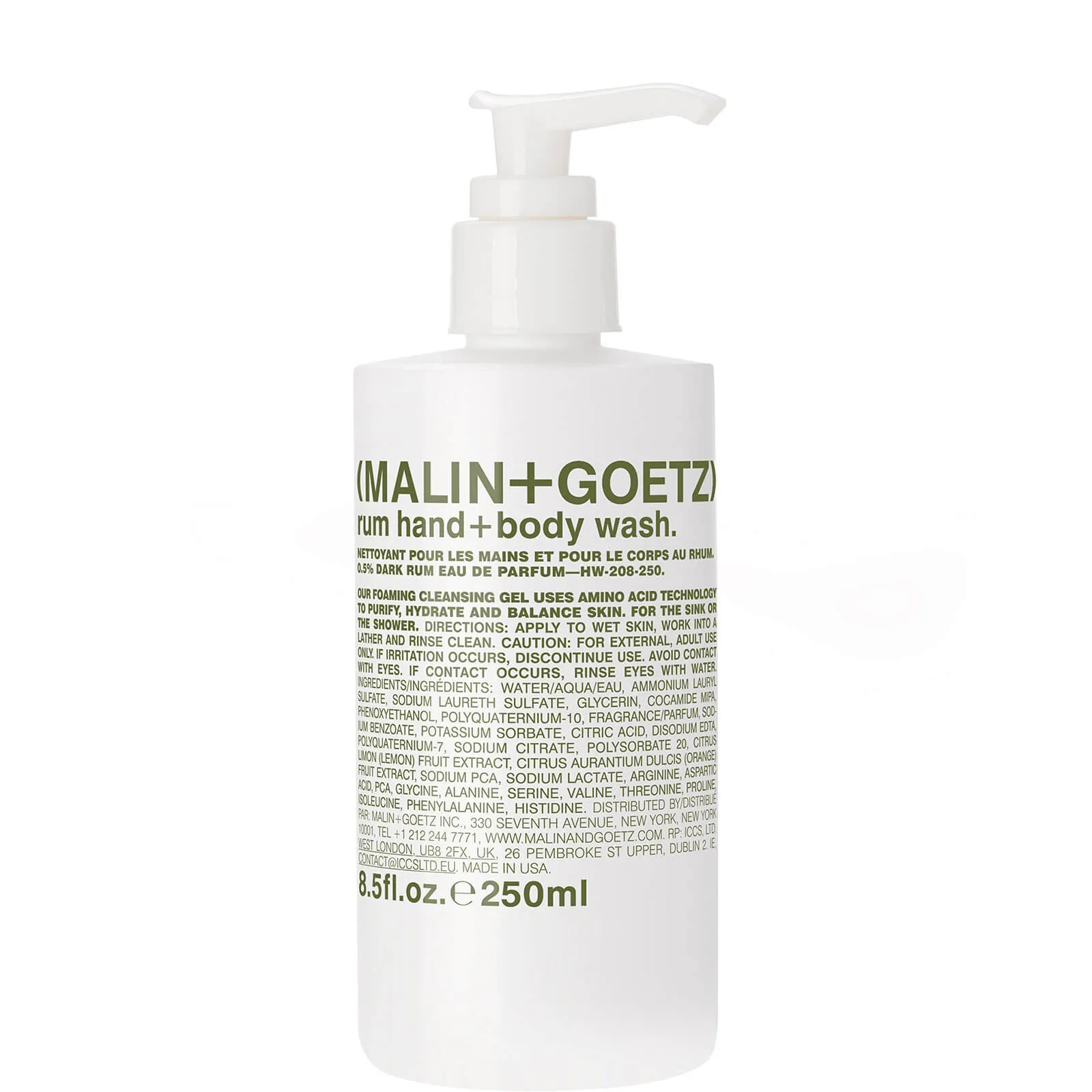 MALIN + GOETZ RUM HAND & BODY WASH (250ML)