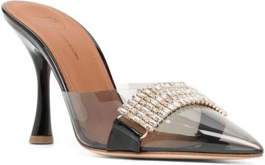 Malone Souliers Joelle 90mm leather mules Grey