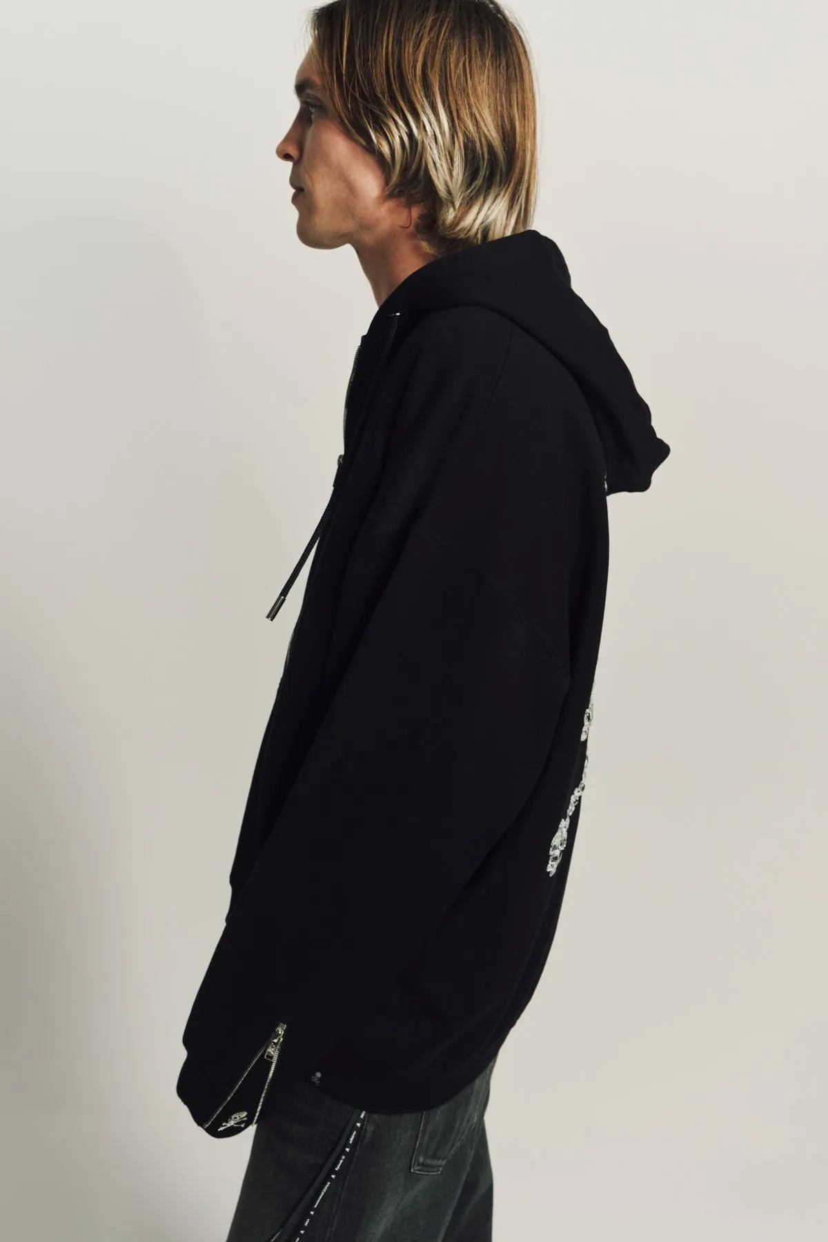 MASTERMIND | JEWEL SKULL ZIP-UP HOODIE