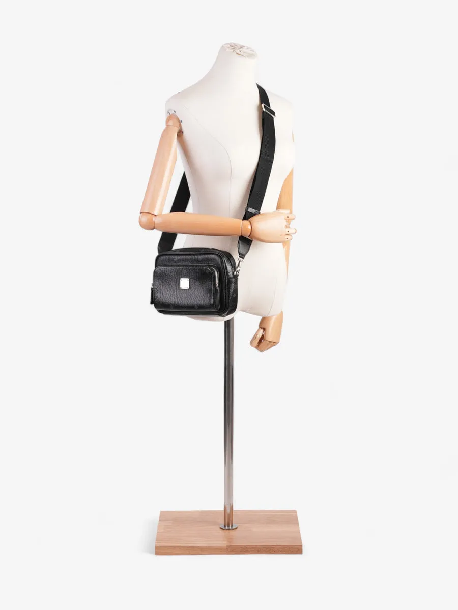 MCM Visetos Camera Black Leather