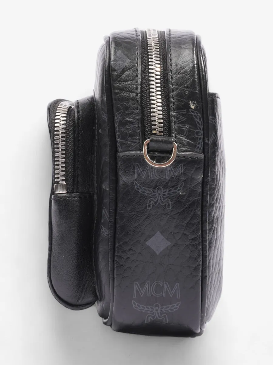 MCM Visetos Camera Black Leather