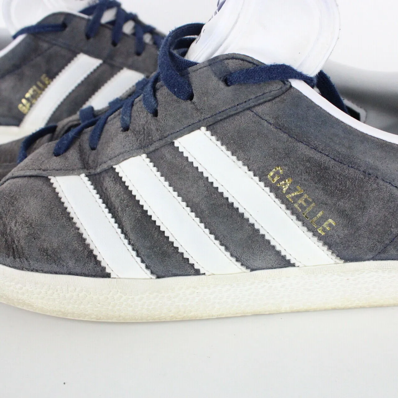 Mens ADIDAS Gazelle Trainers Grey | UK 12