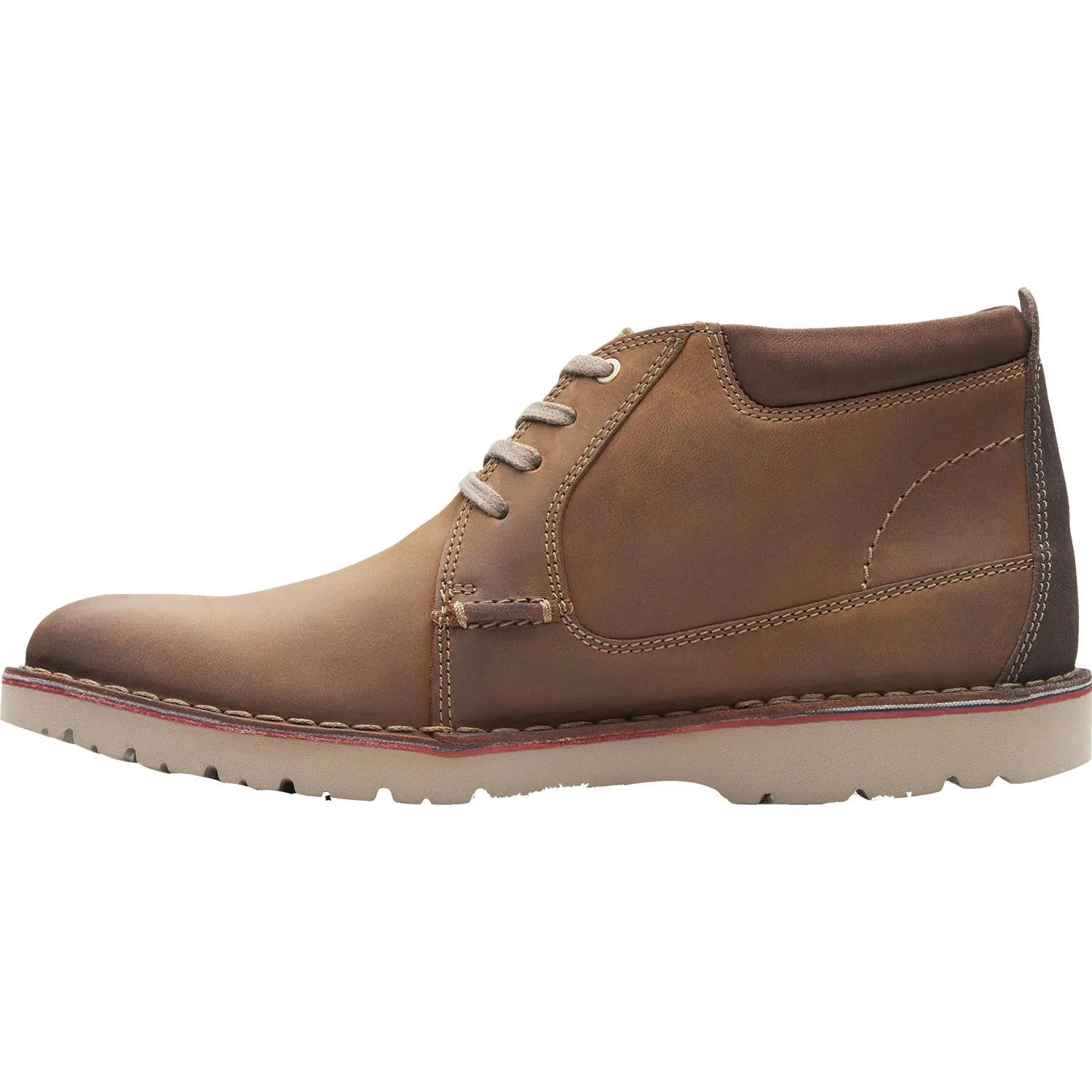 Men's Clarks Vargo Mid Dark Tan Leather