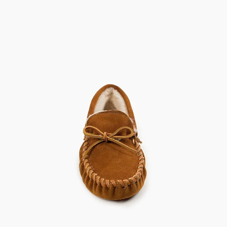  Men's Pile Lined Softsole Moccasin in Brown  