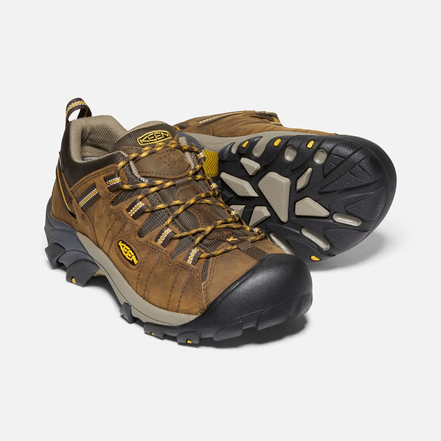  Men's Targhee II Waterproof Hiker WIDE in Brown/Yellow  