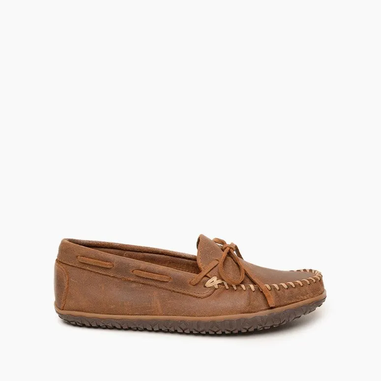  Men's Tarik Leather Moccasin in Brown  