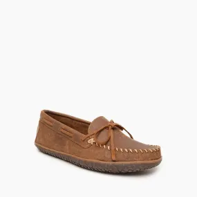  Men's Tarik Leather Moccasin in Brown  