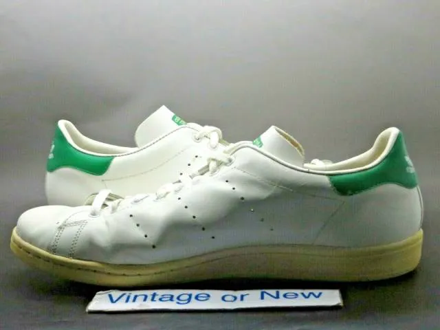 Men's VTG 80's Adidas Originals Stan Smith White Green s...