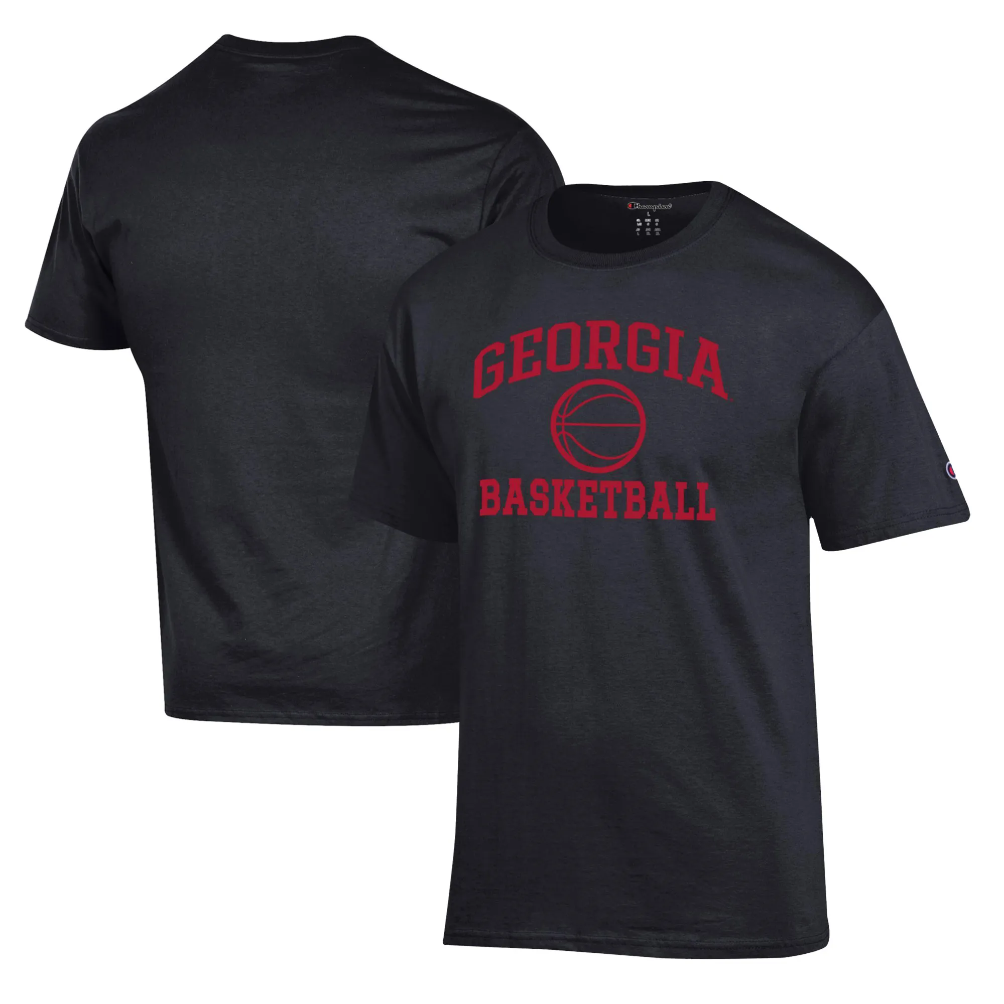 Men's Champion Black Georgia Bulldogs Basketball Icon T-Shirt