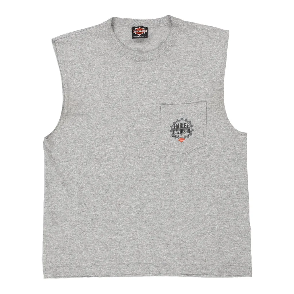 Mesa, Arizona Harley Davidson Graphic Vest - Large Grey Cotton