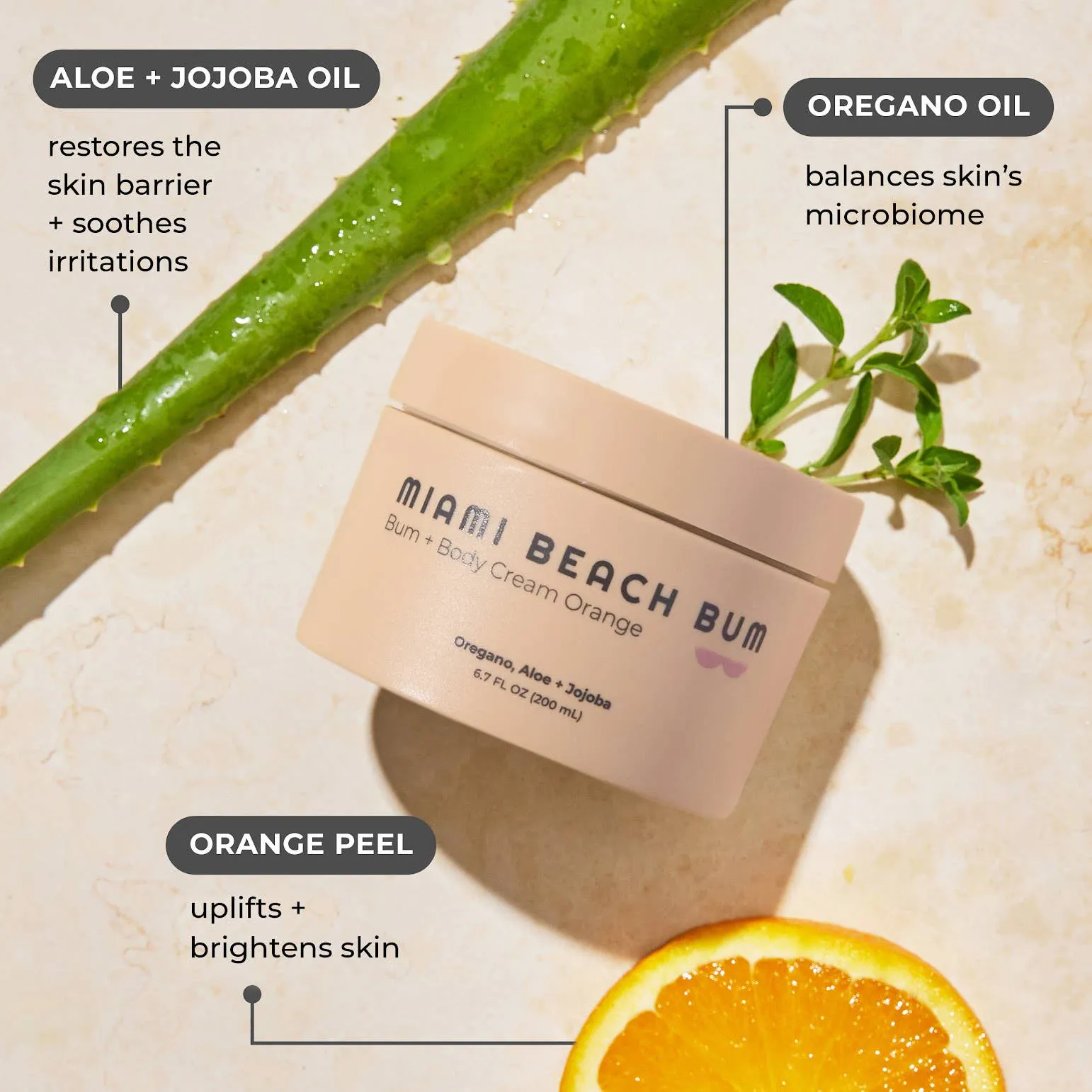 Miami Beach Bum Bum and Body Cream Orange
