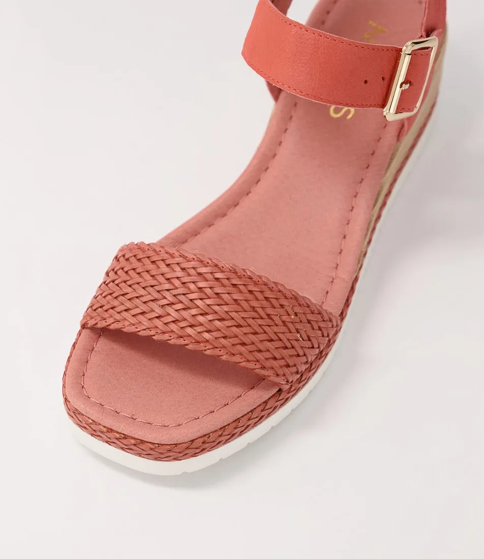 MIDAS Imara Orange Weave Leather Sandals