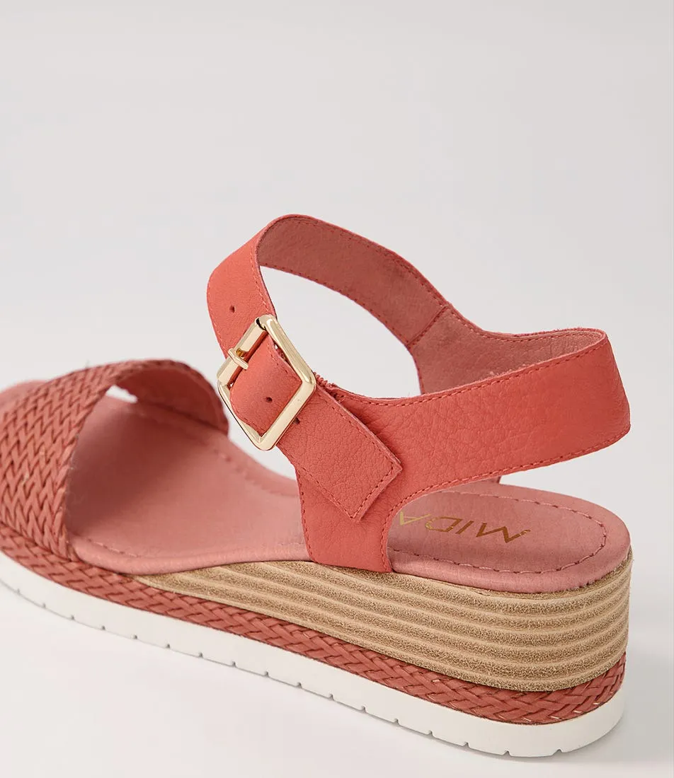 MIDAS Imara Orange Weave Leather Sandals