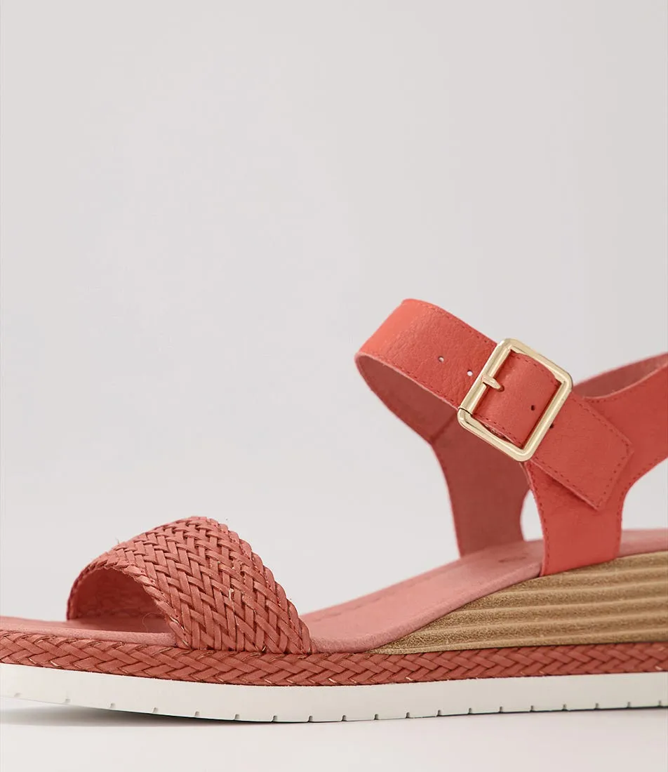 MIDAS Imara Orange Weave Leather Sandals