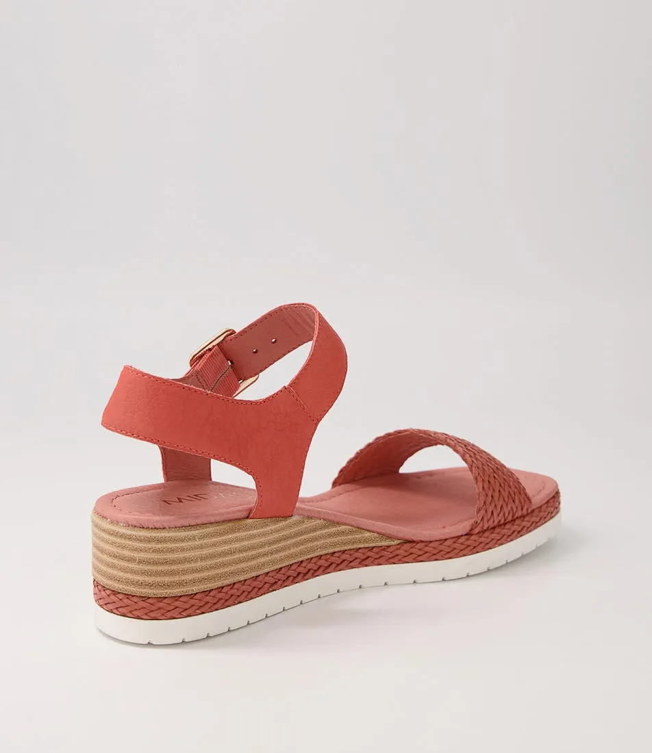 MIDAS Imara Orange Weave Leather Sandals