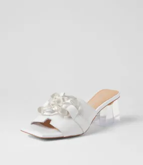 MIDAS Rooly White Patent Leather Sandals