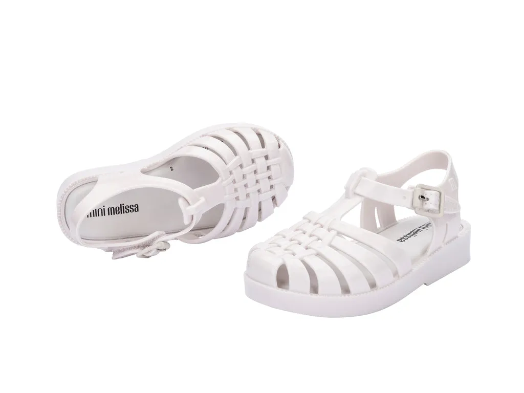 Mini Melissa Possession White Sandals For Babies