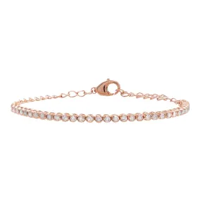 Mini Tennis Bracelet | 0.5 Carat Diamond | 14K Rose Gold