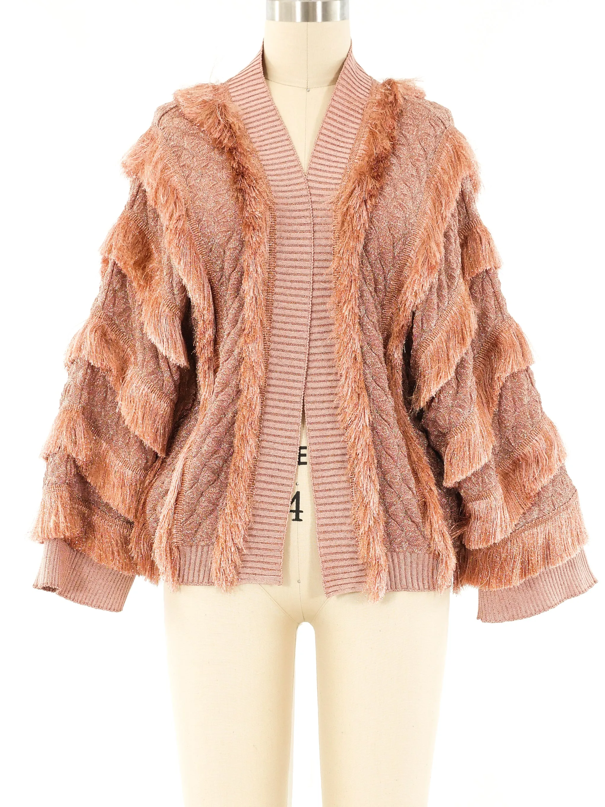 Missoni Rose Gold Fringe Cardigan