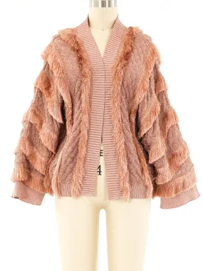 Missoni Rose Gold Fringe Cardigan