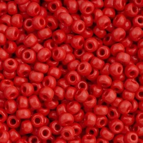 Miyuki Boncuk, MiyukiSeedBeads 6/0-0408 Opaque Dark Red