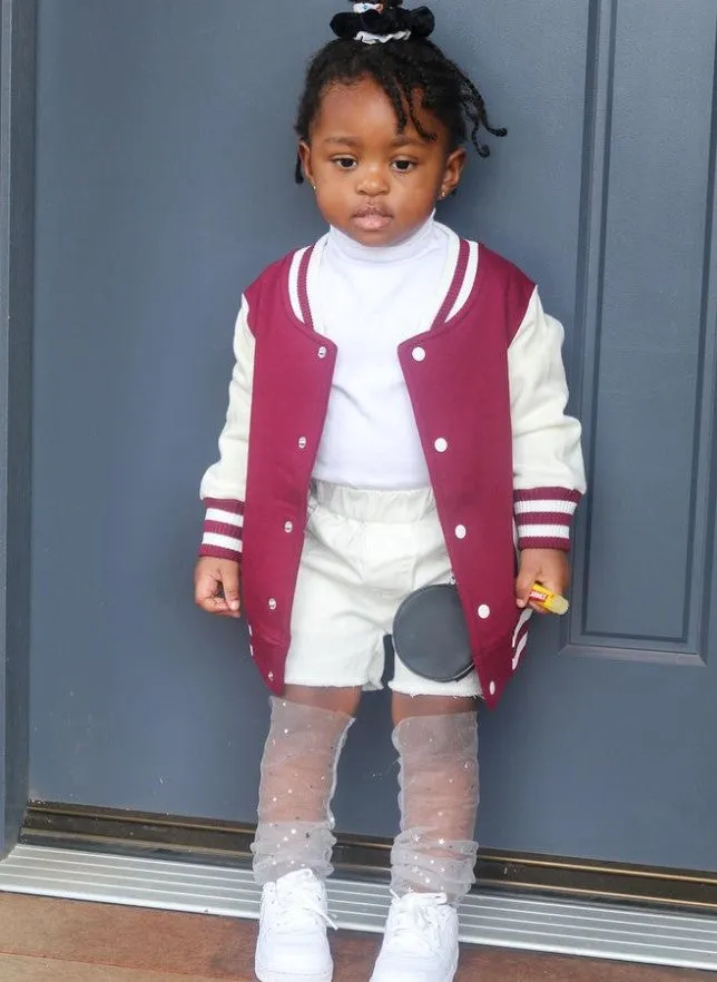 MLW By Design - Personalised Varsity Jacket | Burgundy & White