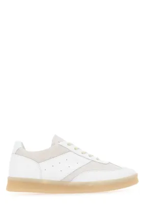 Mm6 Maison Margiela Two Tone Leather And Suede Sneakers