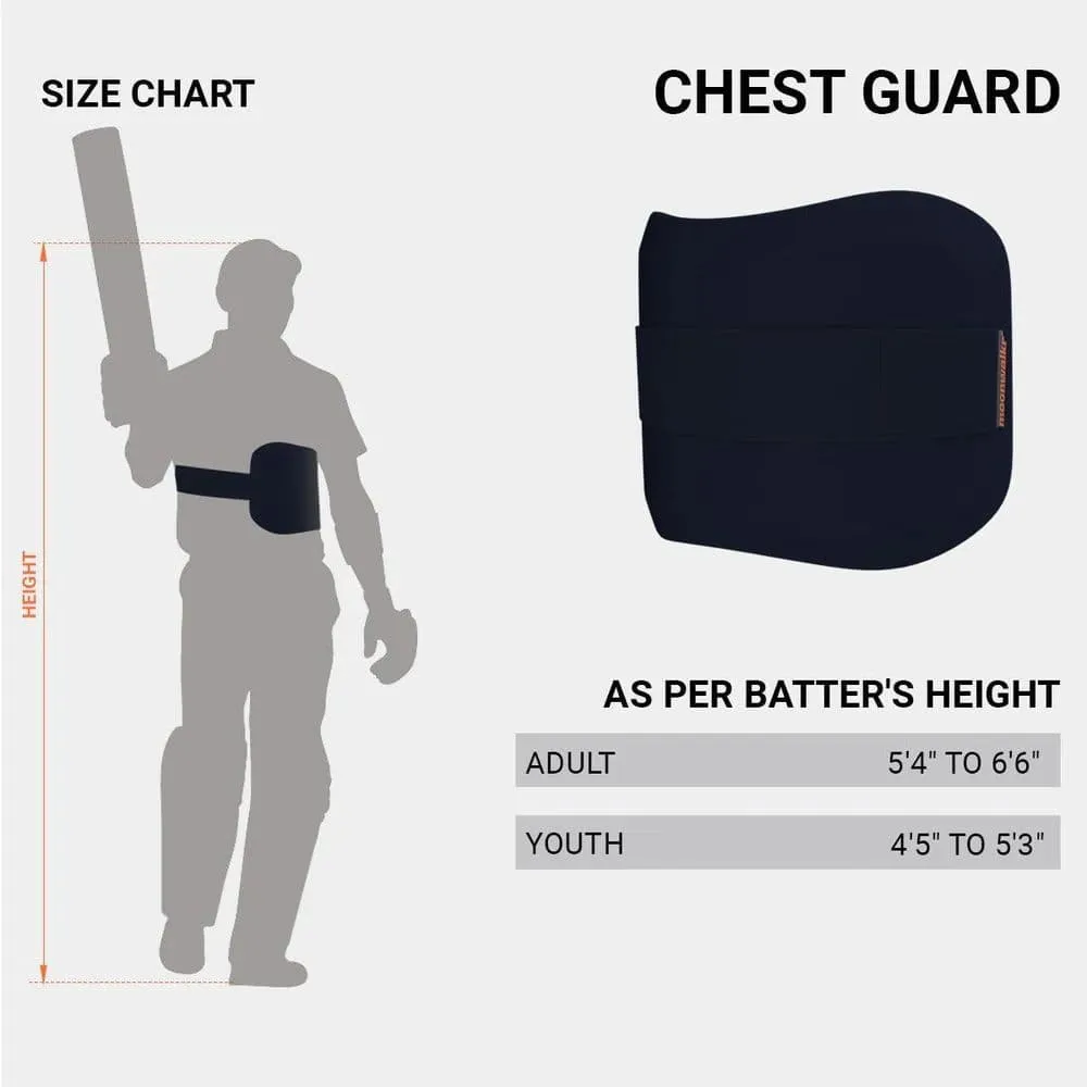 Moonwalkr Cricket Chest Guard / Pad / Protector, Navy