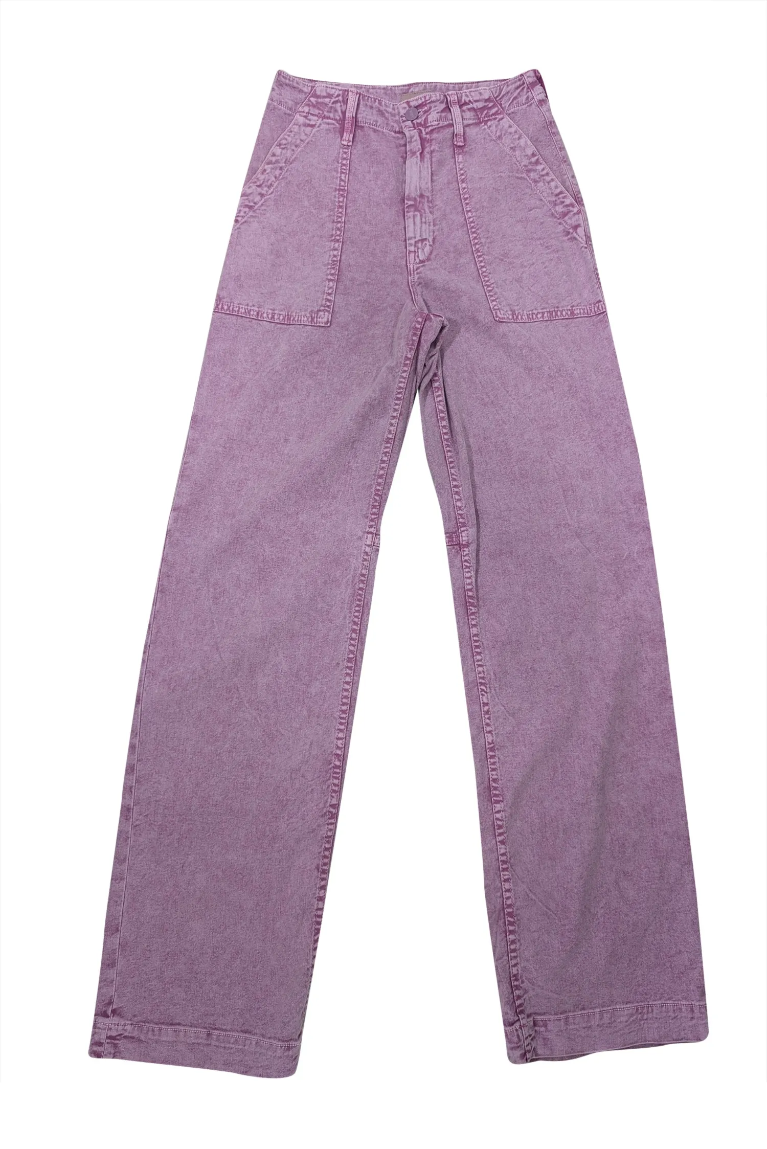 MOTHER - Acid Washed Light Purple Patch Pocket Jeans Sz 2