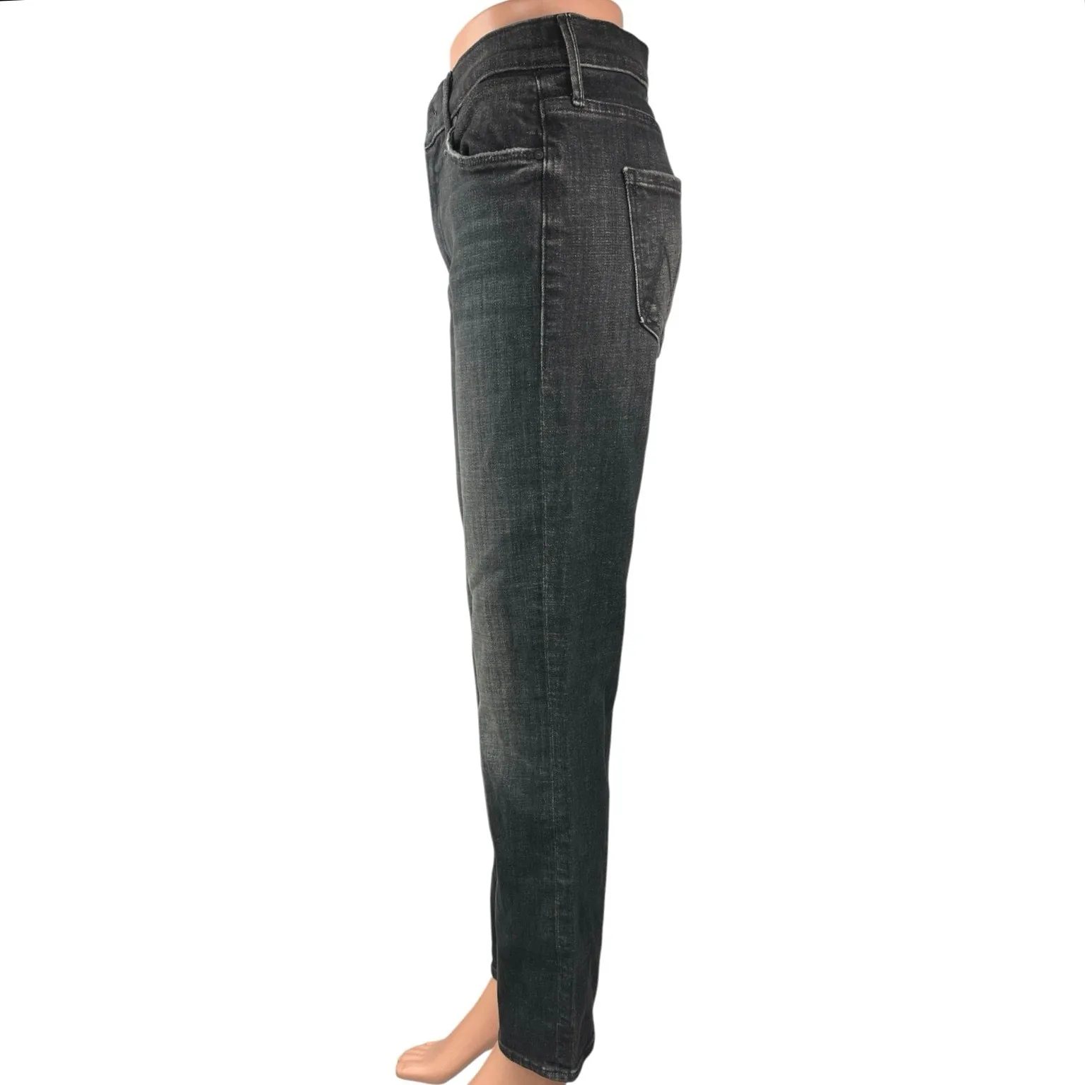 Mother Women's Black High Rise Ankle Casual Straight Leg Denim Jeans Size 28