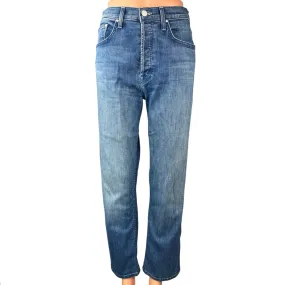 Mother Women's Blue High Rise The Tomcat Ankle Straight Denim Jeans Size 28