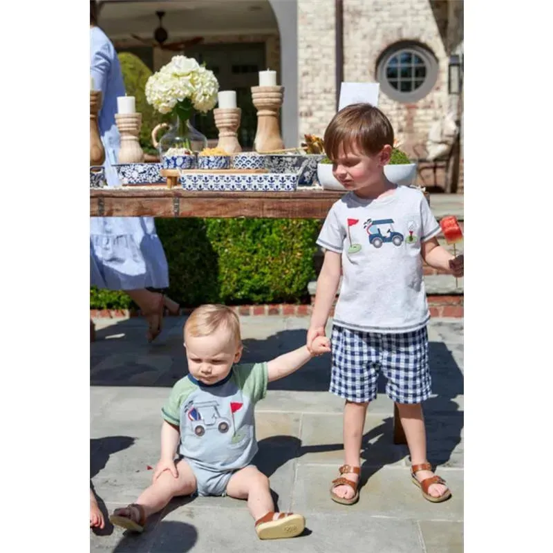 Mud Pie - Baby Boy Golf Shortall, Grey